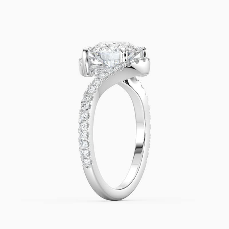 Auriya 14k Gold Round Lab Grown Diamond Bypass Engagement Ring 1.00 to 5.00 ct. tw. (F-G, VS)