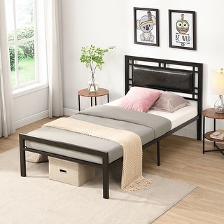 Stylish Twin Metal Bed Frame with Modern Design