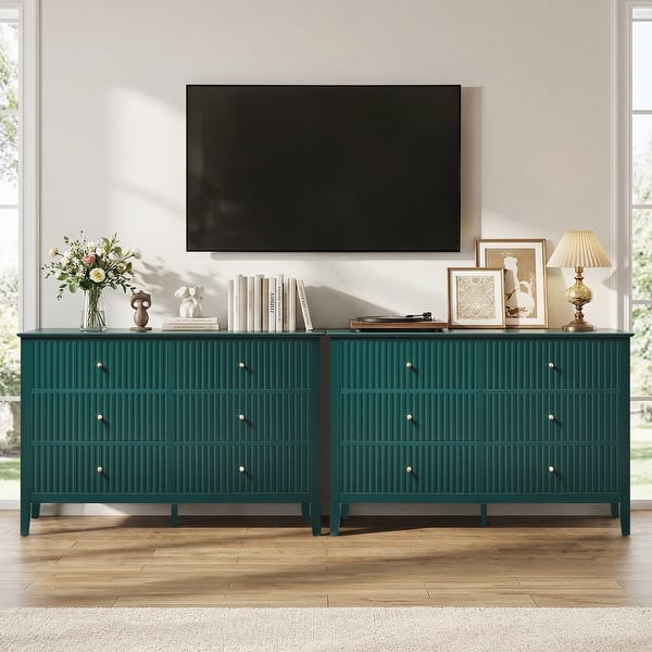 blue green dresser 6 Drawer Fluted Modern with 5 Colors Available | High Weight Capacity Wood Dresser for Bedroom - On Sale - Bed Bath & Beyond Cloth Size:One Size rounded legs create a MENS SOCKS Lisboa Mini Dress Ivory