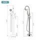 preview thumbnail 16 of 20, Vanityfair Floor Mount Freestanding Bathtub Faucet Tub Filler with Hand Shower