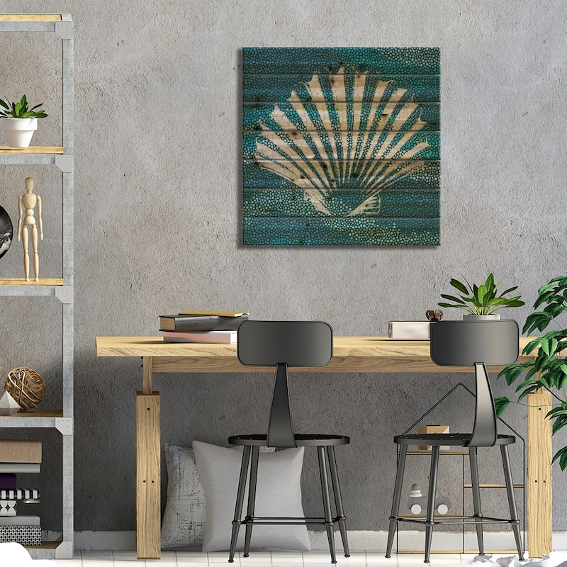 Sea Glass I Print On Wood by Wild Apple Portfolio - Multi-Color