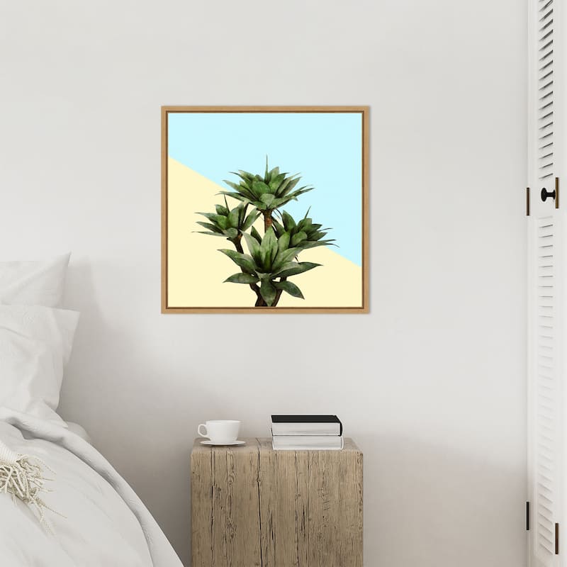 Agave 02 by Amini54 Framed Canvas Wall Art Print - Sylvie Natural