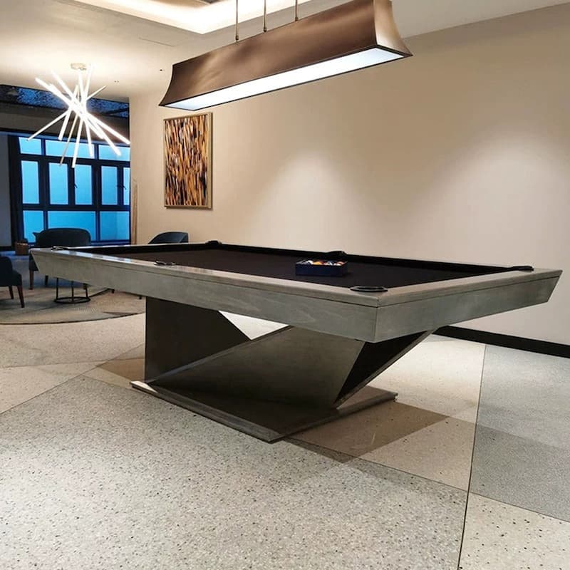 White Billiards Kyoto Modern Slate Pool Table - Grey
