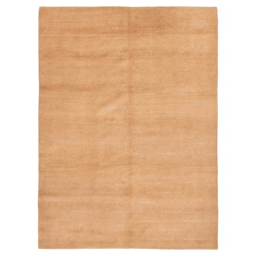 ECARPETGALLERY Hand-knotted Opulence Tan Wool Rug - 6'0 x 8'2