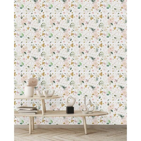 Leaves with Gold Figure Wallpaper Peel and Stick and Prepasted - Bed ...