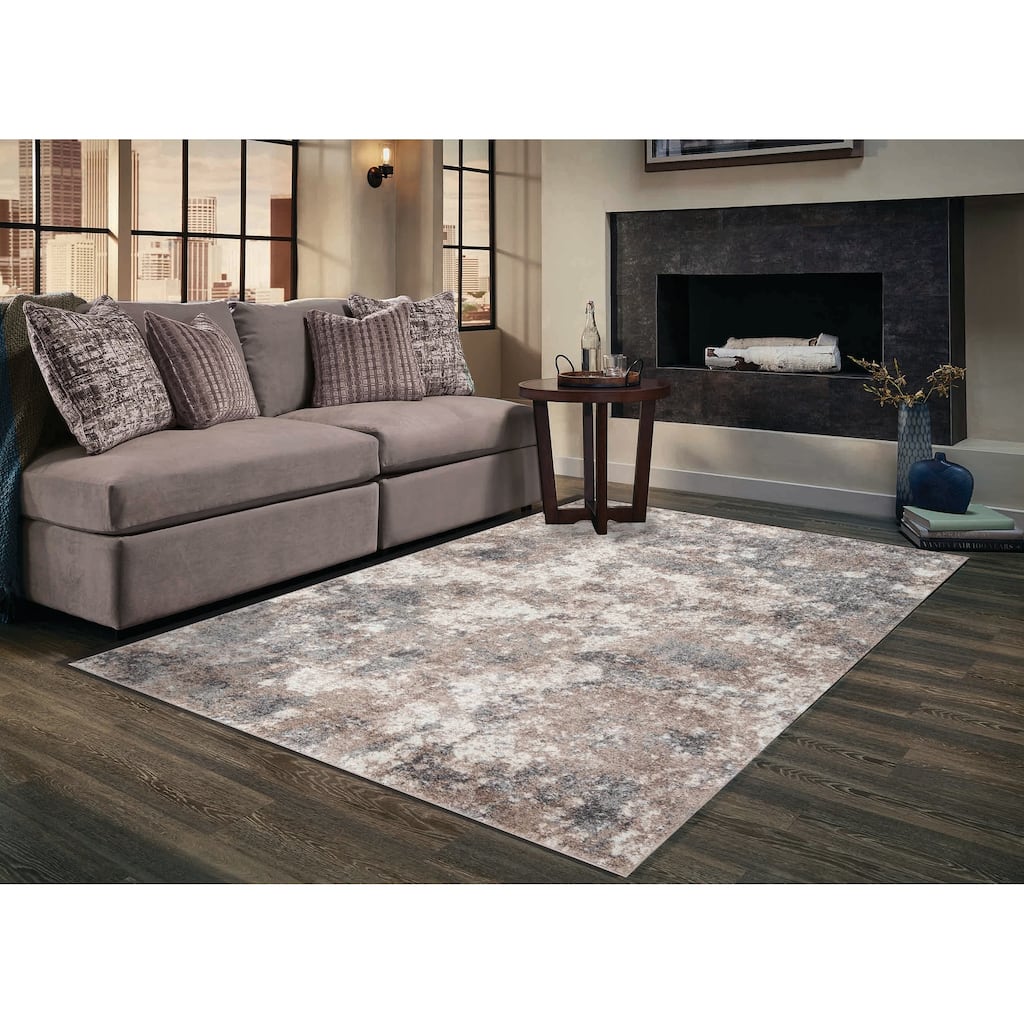 Artemis Collection Multi Color Abstract Design Area Rug