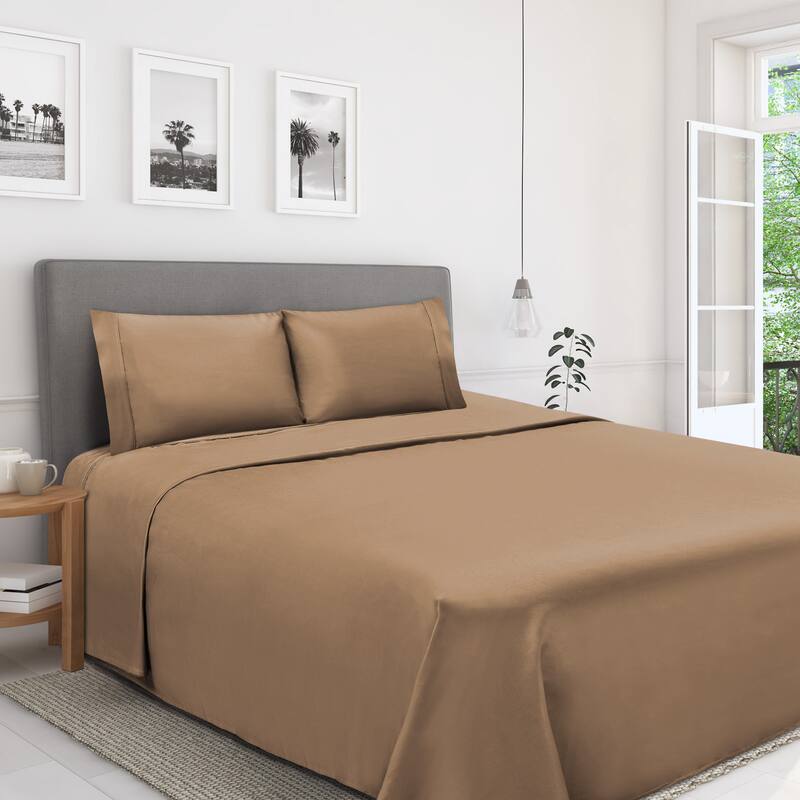 ﻿Superior 1200 Thread Count Egyptian Cotton Solid Bed Sheet Set