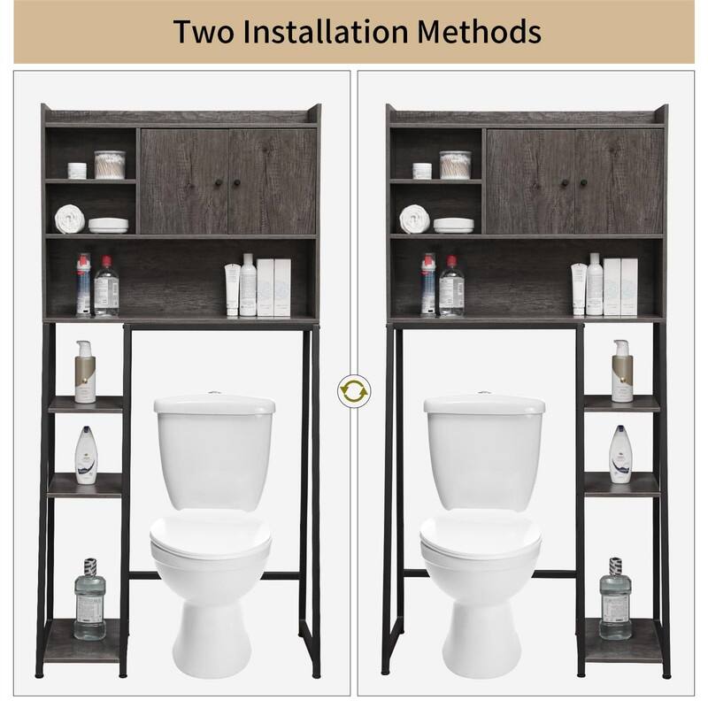 Over the Toilet Storage Cabinet - 11.81"D x 31.5"W x 61.4"H