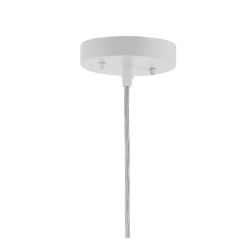 Campana 1-Light Bohemian Modern Woven Rattan/Iron LED Pendant, by JONATHAN Y