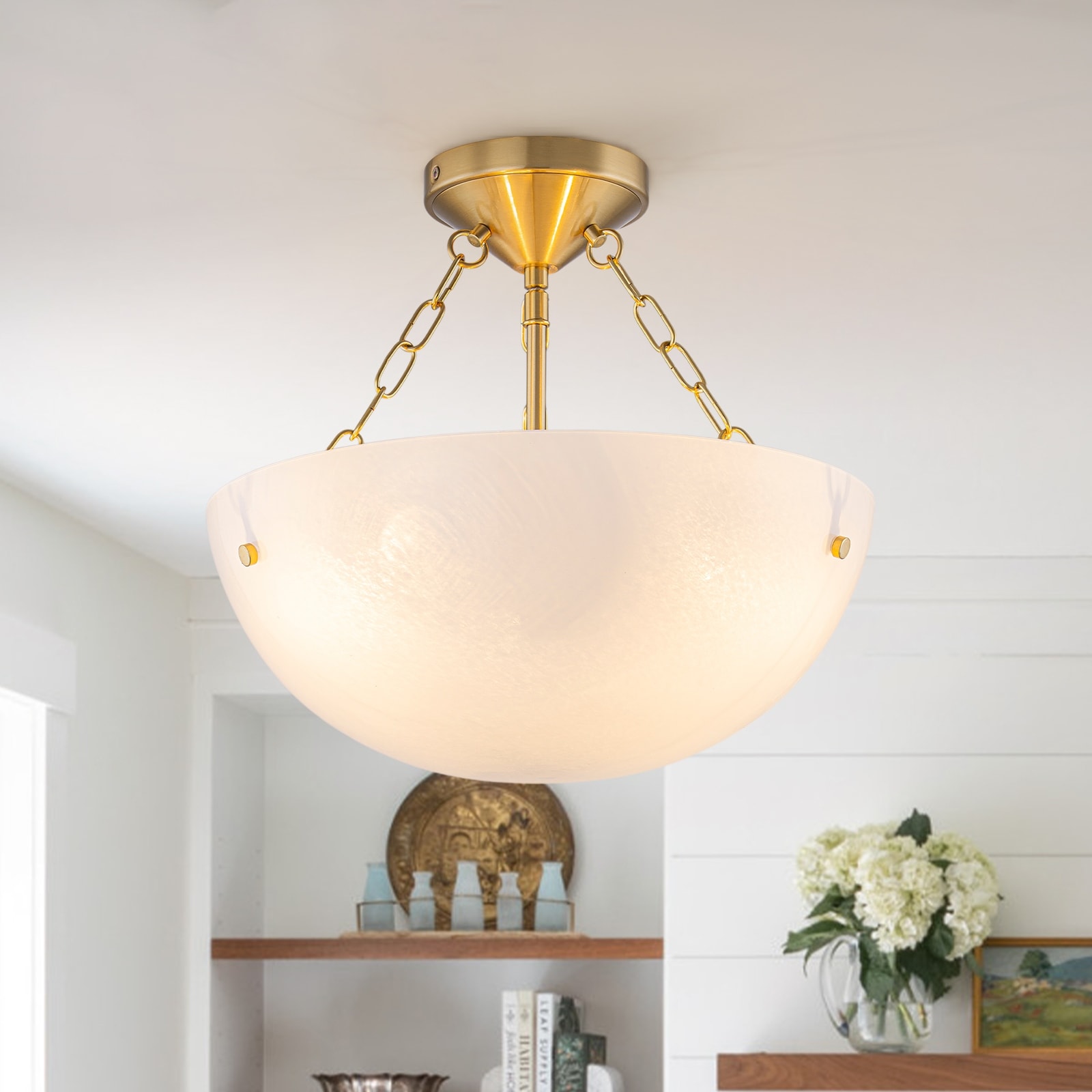 Contemporary 3-Light Cone Flush Mount Ceiling Light