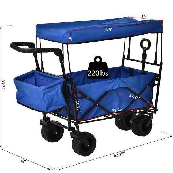 collapsible pull along cart