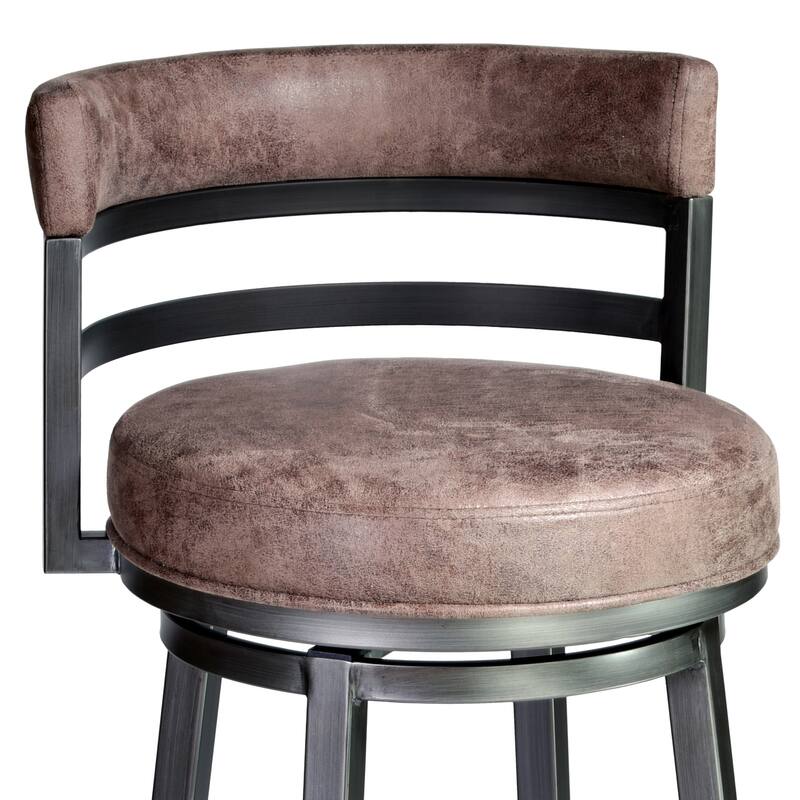 Madrid Upholstered Bar or Counter Height Swivel Barstool