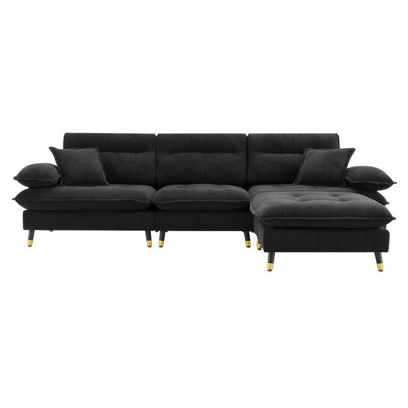 4-seater tufted sofa set