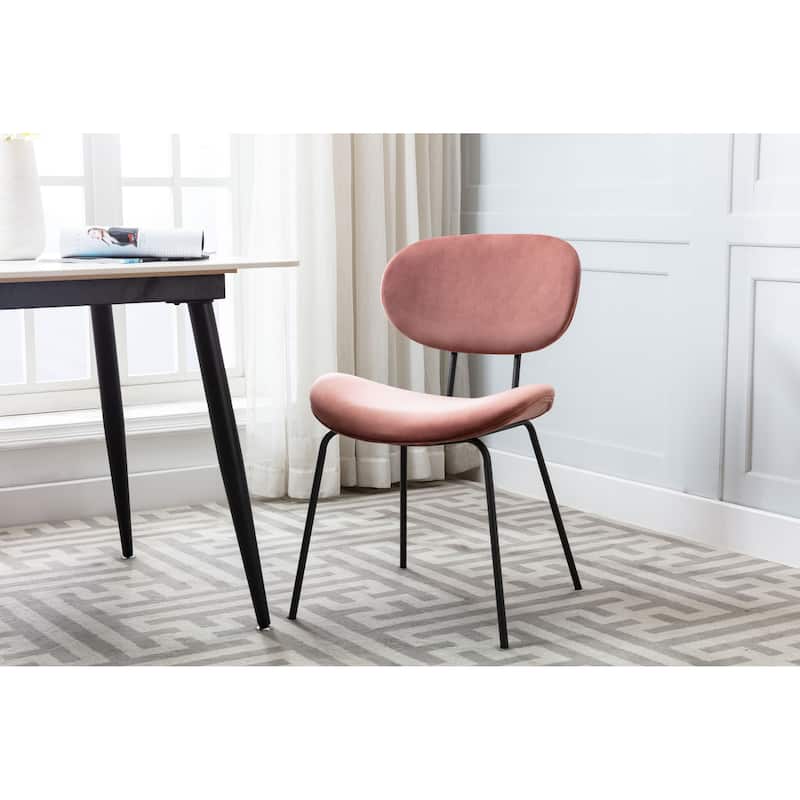 Porthos Home Brody Dining Chairs Set of 2, Velvet Upholstery, Iron legs