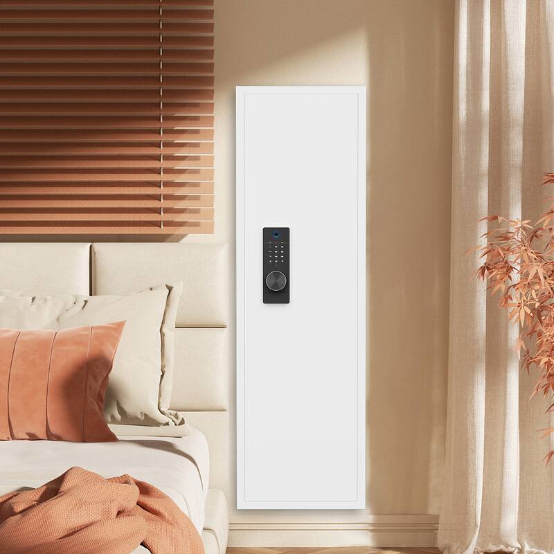 Hidden Wall Gun Safe for Rifles with Adjustable Shelves,Assembled Storage Multifunctional Wall Safe for Firearm and Valuables