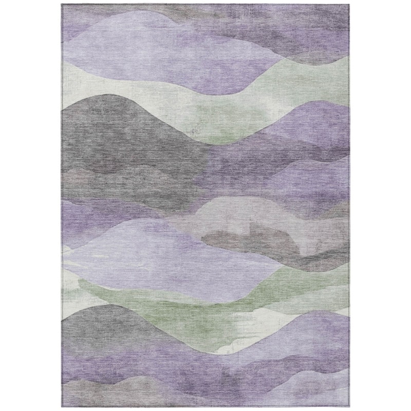 HomeRoots Abstract Transitional Rectangle Outdoor Rug