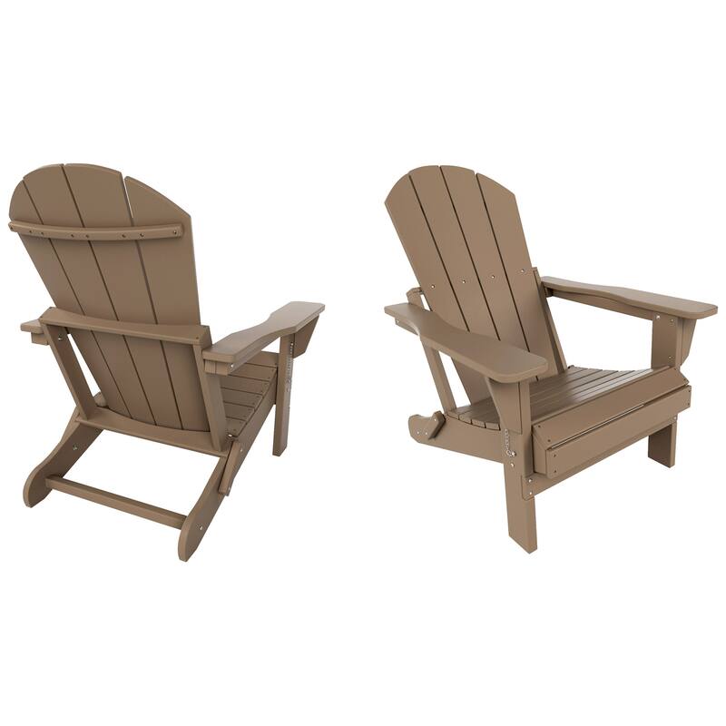 POLYTRENDS Laguna Outdoor Eco-Friendly Poly Folding Adirondack Chair (Set of 2)