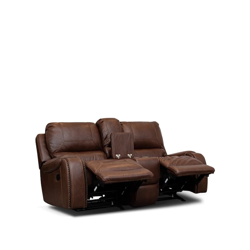 Demetra Brown Reclining Love Seat