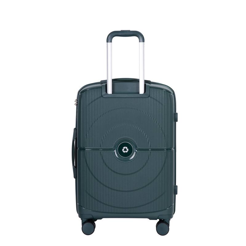 3-Piece, Luggage Sets, Hard-Shell Luggage with 2 Swivel Wheels and TSA Lock, for Boarding Travel, Green