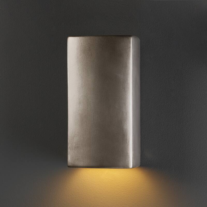 Justice Design Group Ambiance Small Rectangle Closed Top Wall Sconce