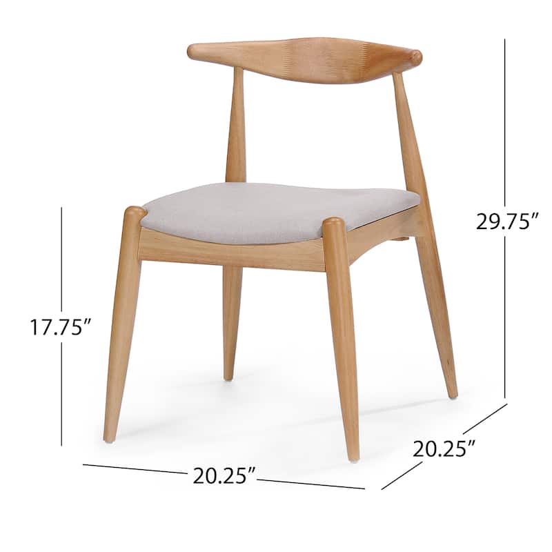Francie Mid-Century Modern Dining Chairs (Set of 2) by Christopher Knight Home - 20.50" W x 20.25" L x 29.75" H