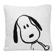 preview thumbnail 1 of 3, Lambs & Ivy Classic Snoopy White/Black Furry Decorative Nursery Throw Pillow