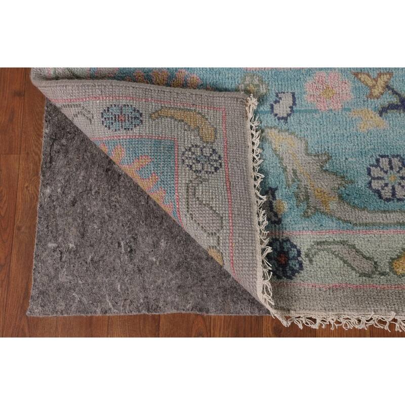 Gray Transitional Oushak Oriental Area Rug Handmade Wool Carpet - 9'0"x 11'11"