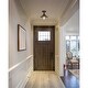 preview thumbnail 1 of 0, Westinghouse Louis One-Light Indoor Semi-Flush Ceiling Fixture, Oil Rubbed Bronze Finish and Metallic Bronze Interior