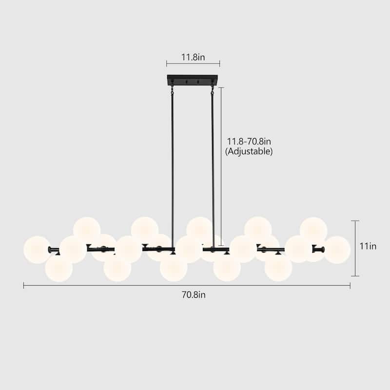 Large Kitchen Island Chandelier Modern Chandeliers for Dining Room Sputnik Chandeliers - 22-Light