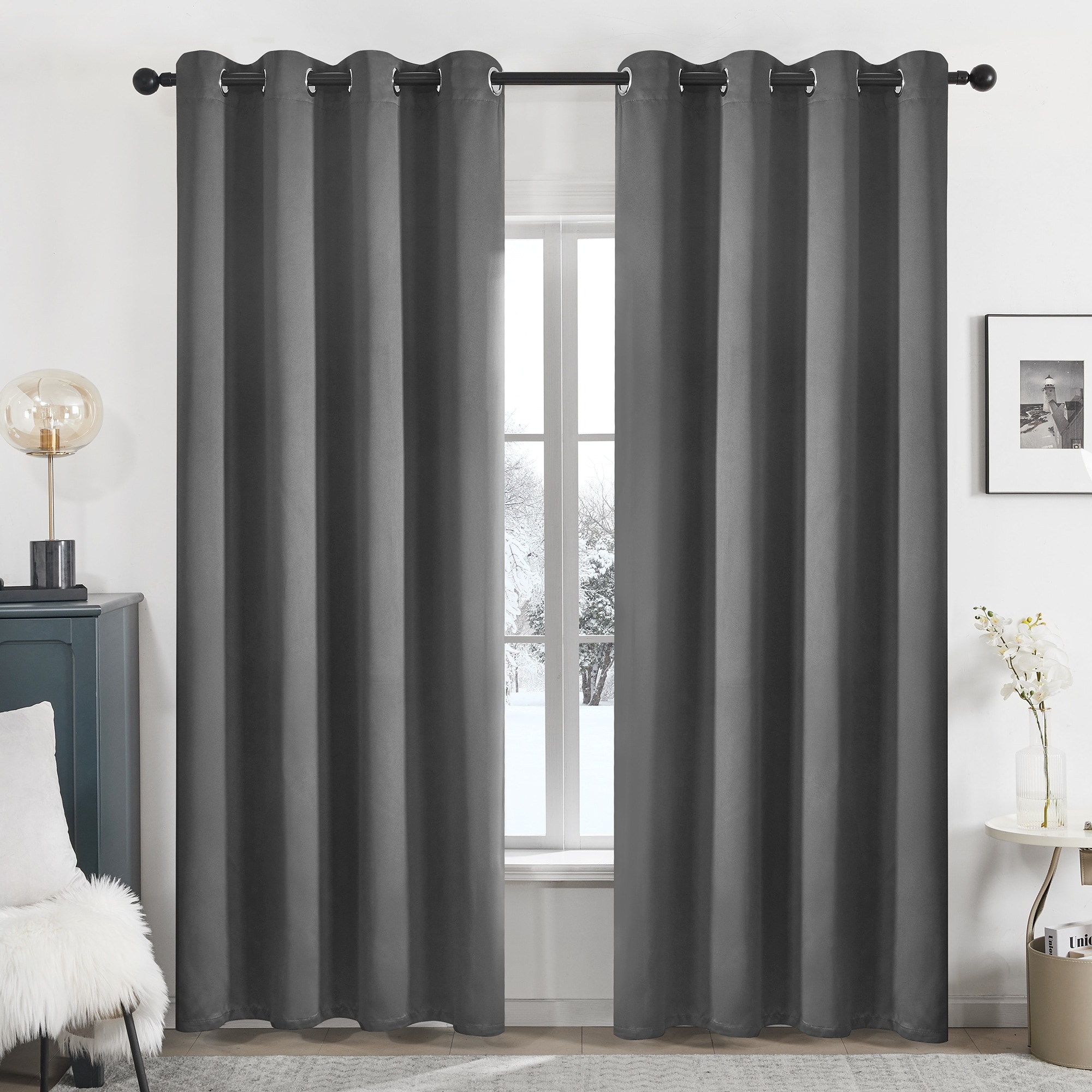 Deconovo Blackout Curtains for Bedroom and Living Room 2 Panels