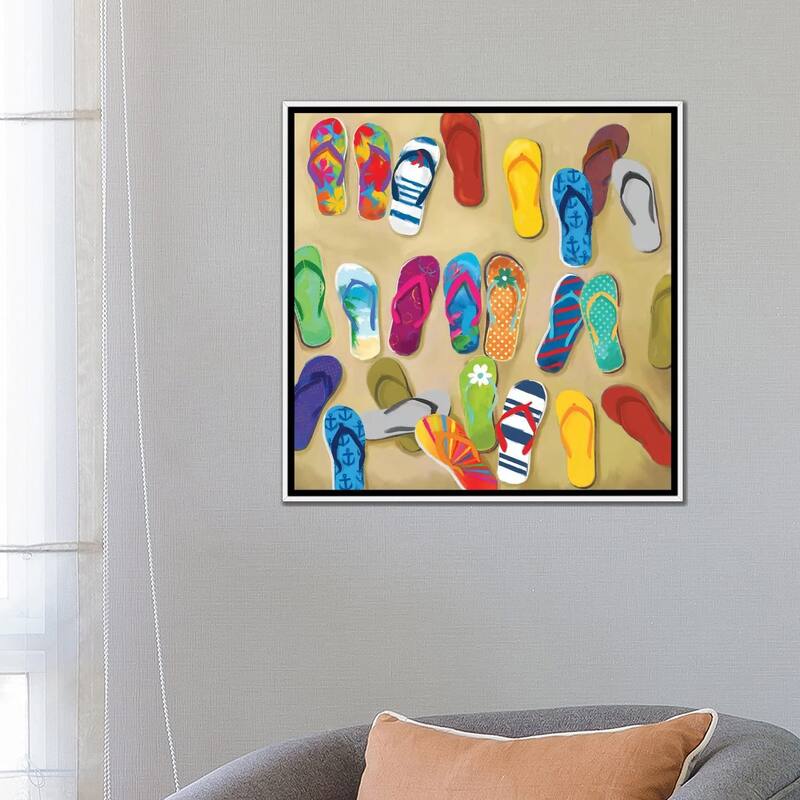 iCanvas "Flip Flops II" by Drako Fontaine Framed Canvas Print