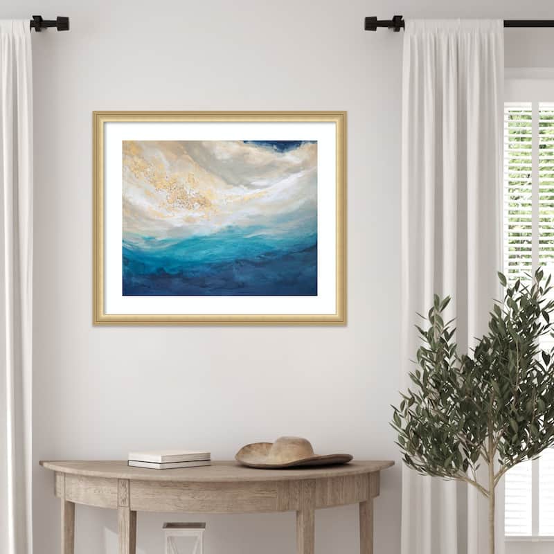 Celestial Waves by Julia Contacessi Wood Framed Wall Art Print