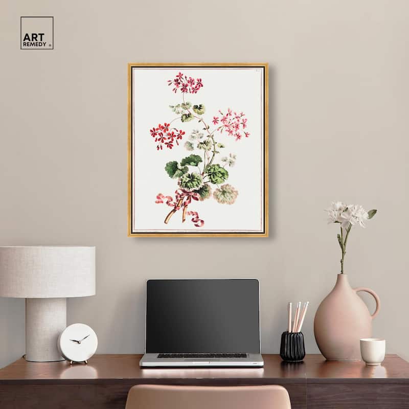 Carlet Variegated Geranium 1801 Canvas by Art Remedy
