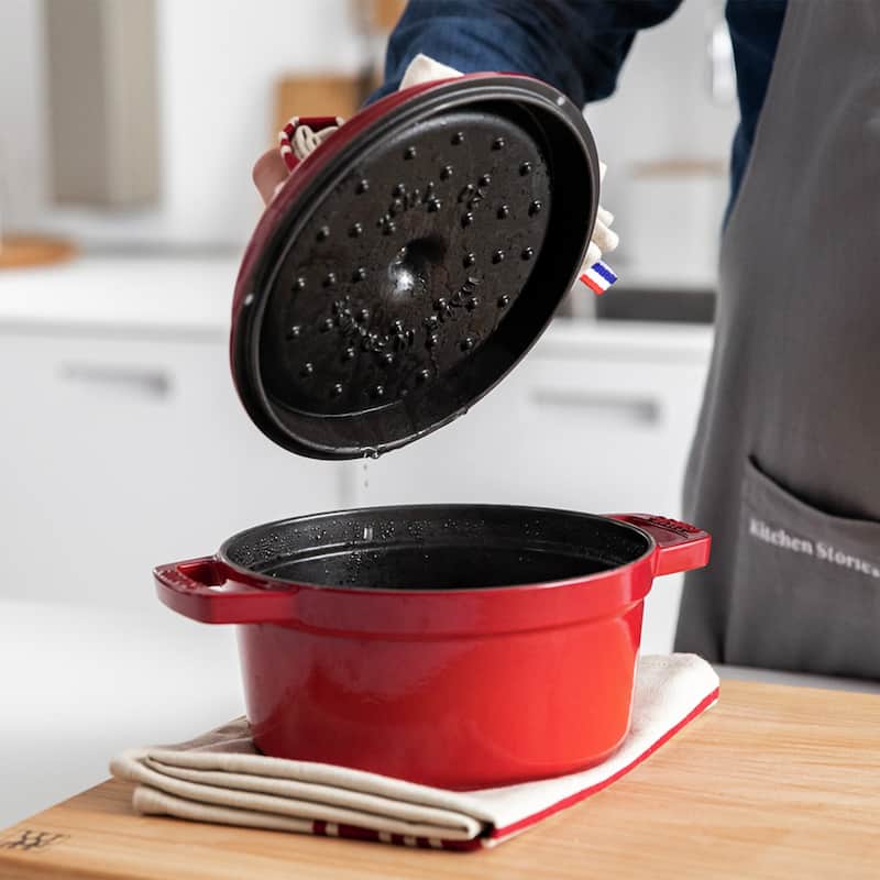 STAUB Cast Iron 4-qt Round Cocotte