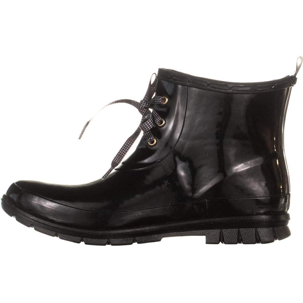 womens black ankle rain boots