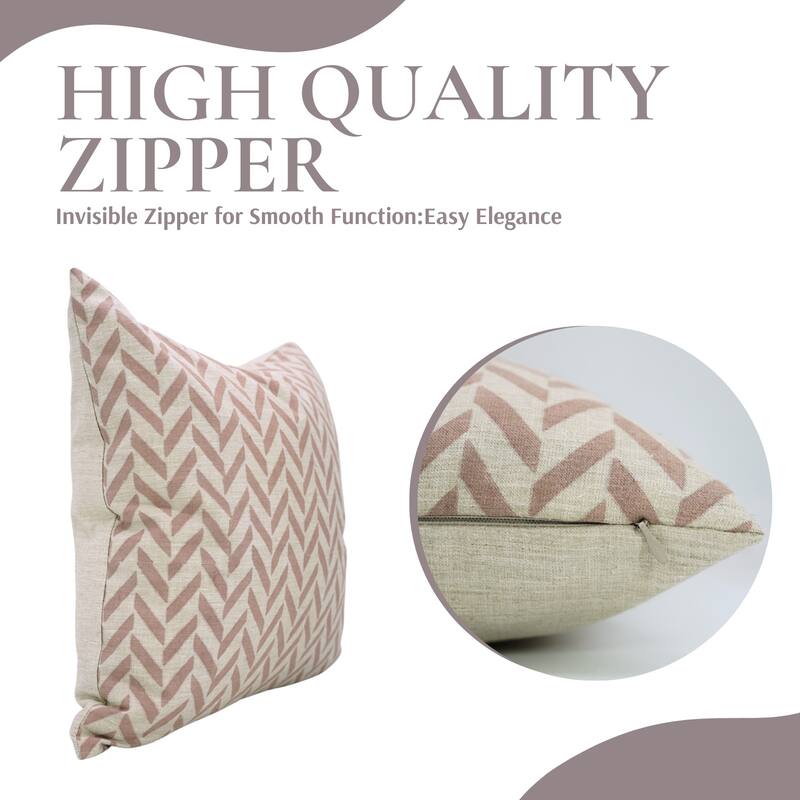Fabdivine Floral Throw Fall Summer Décor Pink Pillow Cover Handmade Linen, for Farmhouse Guest Room or Couch, Custard Apple