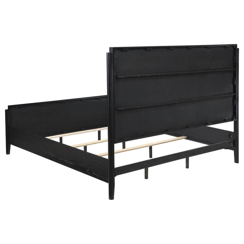Brookmead Transitional Wood Panel Bed Black