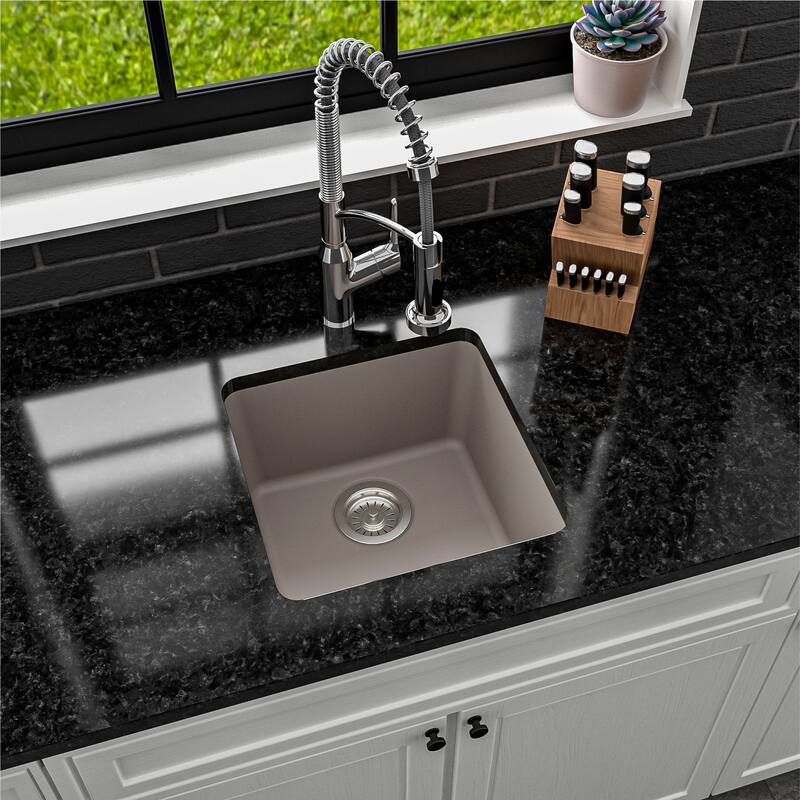 Karran Undermount Quartz Bar Single Bowl Sink