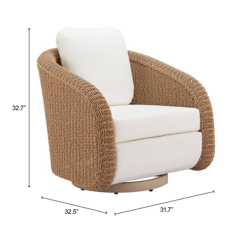 Solara Swivel Chair Ivory