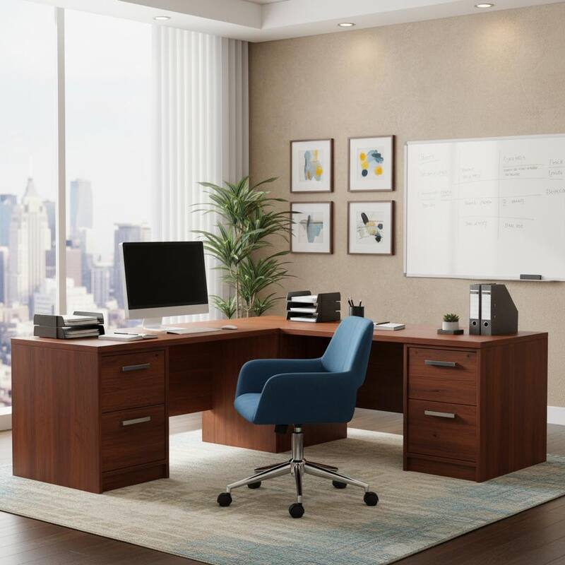 Homylin Modern Velvet Upholstered Task Chair with 360 Degree Swivel