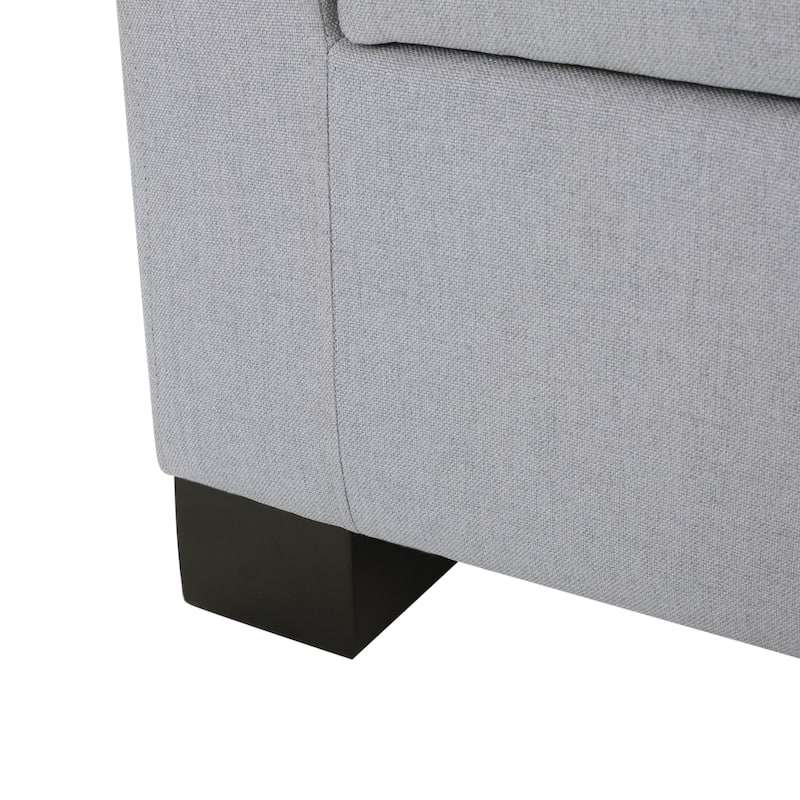 50.25" Storage Bench, Storage Ottoman Bench with Safety Hinge, Upholstered Entryway Bench with Seating for Bedroom