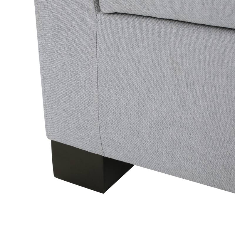 Storage Bench Upholstered Seat, End of Bed Bench Ottoman