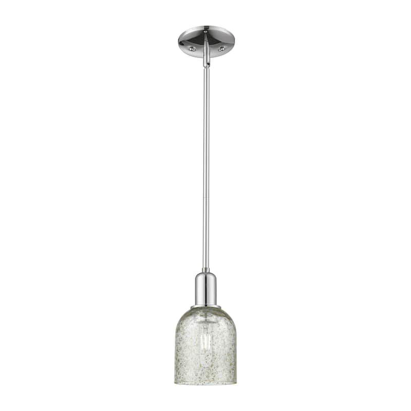 Innovations Lighting Endless Possibilities Arcadia - Caledonia - 1 Light 5" Stem Hung Mini Pendant - Polished Chrome/Mica