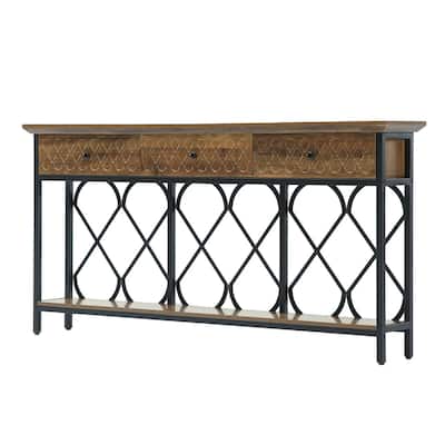 70.86-Inch Narrow Console Sofa Table, Long Entryway Table with Drawers
