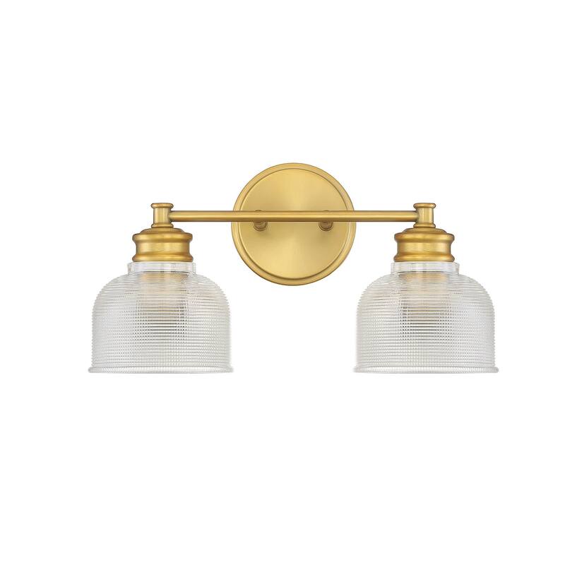Meridian M80034 2 Light 16" Wide Bathroom Vanity Light with Halophane
