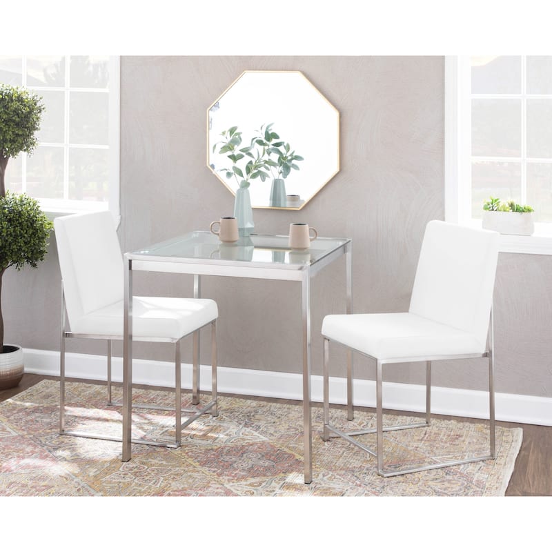 Silver Orchid Forrest High Back Stainless Steel Dining Chair (Set of 2)