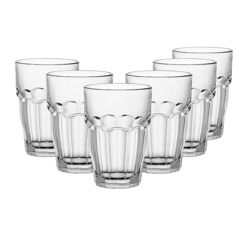 Bormioli Rocco Set of 6 Rock Bar Beverage Glasses - 12.5 oz