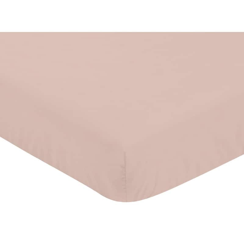 Dusty Rose Pink Collection Girl Fitted Crib Sheet - Solid Color Mauve for Bohemian Boho Rainbow Collection
