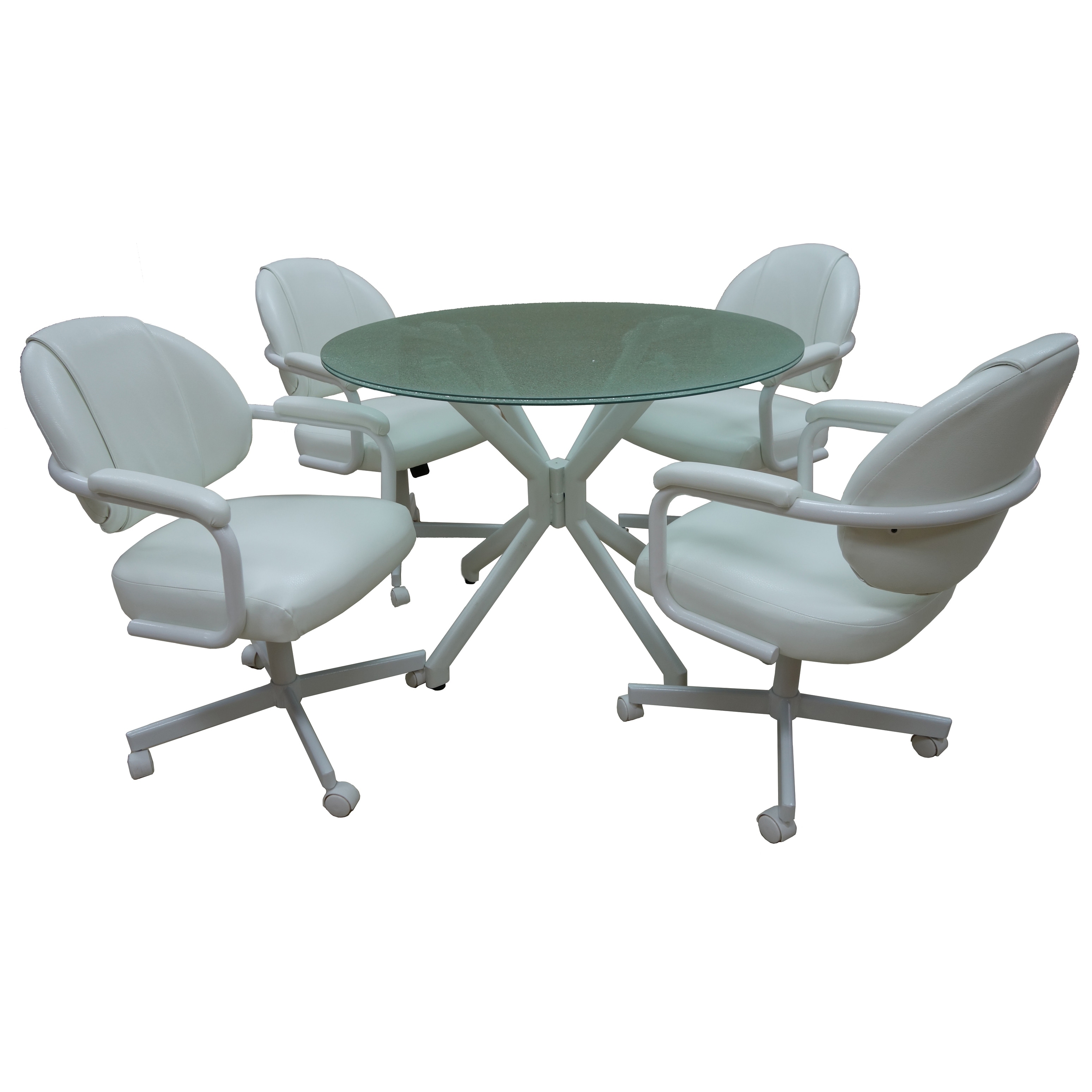 Dinette sets 2025 with rolling chairs