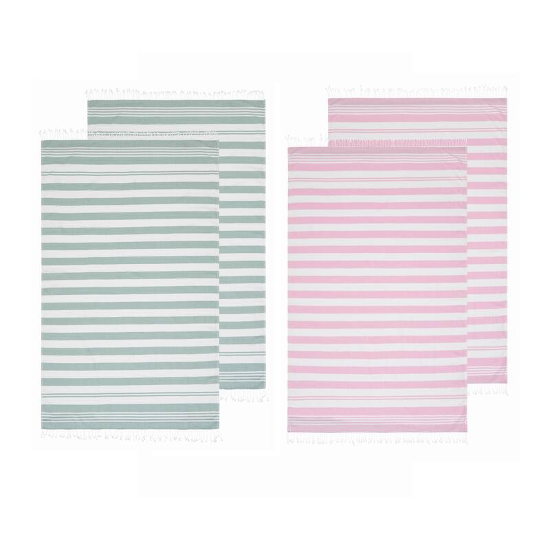 Oceanfront Resort Salty Stripe 4 Pack Sand Free Beach Towel